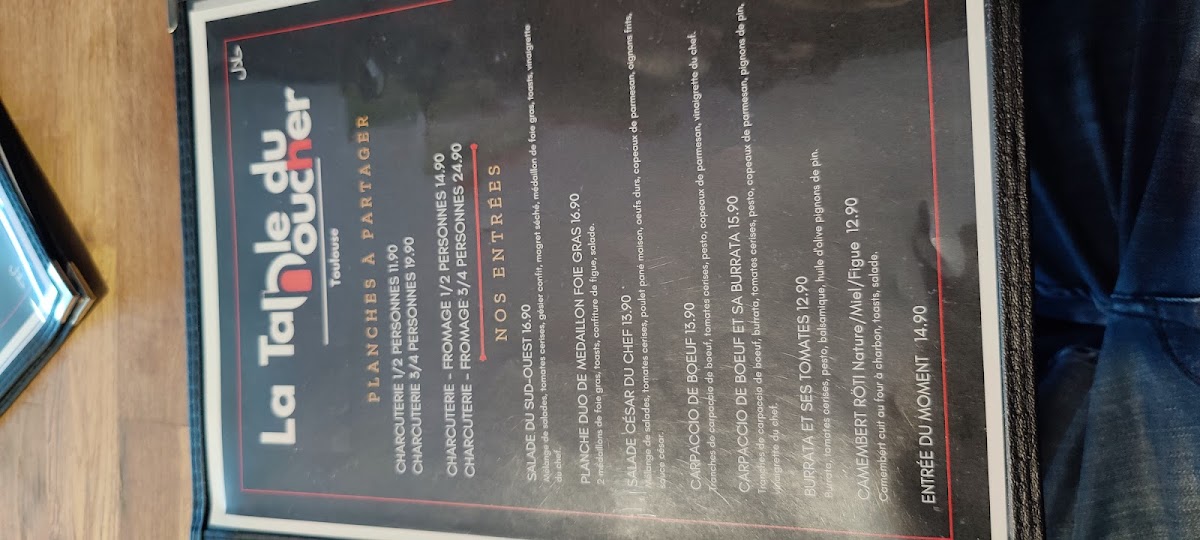 Menu La Table Du Boucher-10